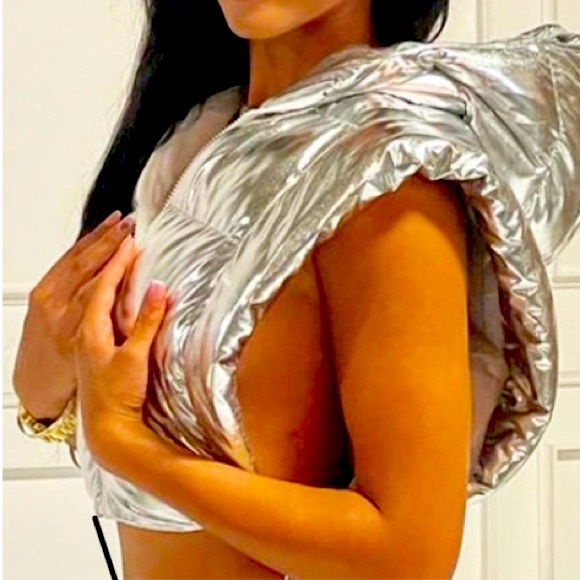 Outer Limits Metallic Half Jacket/Vest (Red) - Picture 2 of 4